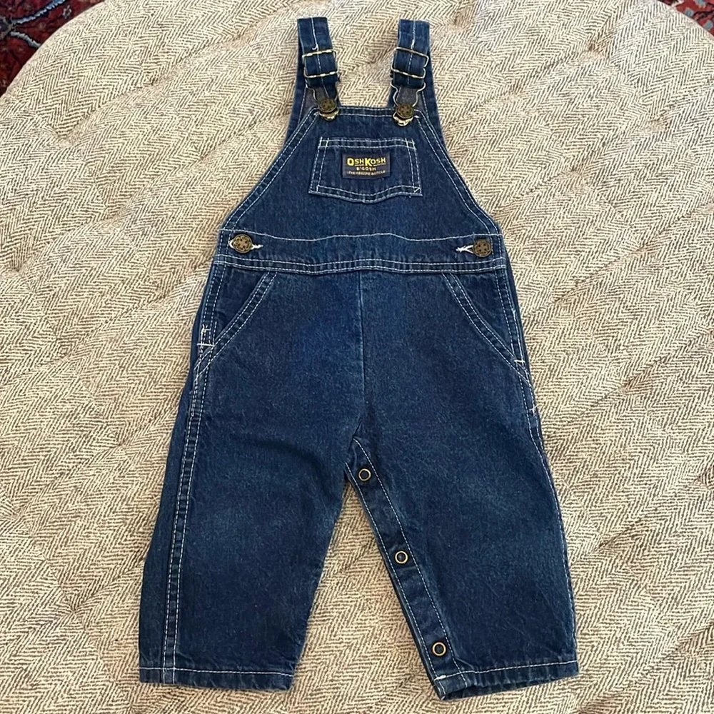 Vintage Oshkosh overalls size 12 mths/made in the USA